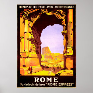 Póster Roma, par le train de luxe "Rome Express"