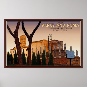Póster Roma - Templo de Venus y Roma