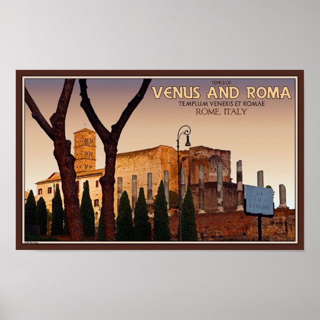Póster Roma - Templo de Venus y Roma (Frente)