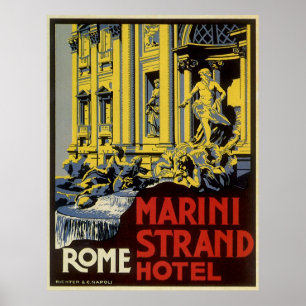 Póster Roma vintage