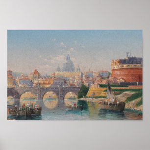Póster Roma, Vista del Castel Sant'angelo
