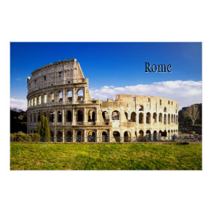 Póster Roma y el Colosseum personalizado