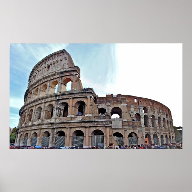 Póster Roman Colosseum - Panoramic Photograph (Frente)