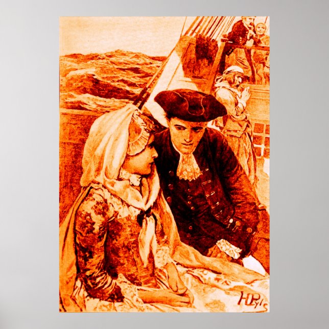 Póster Romance de alta mar (Frente)