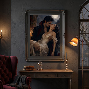Póster Romance de vampiros góticos - Fantasía de vampiros