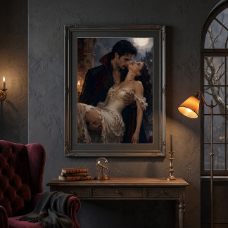 Póster Romance de vampiros góticos - Fantasía de vampiros