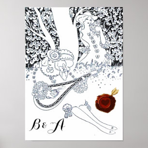 Póster ROMANCE DEL DÍA DE SAN VALENTÍN,Pareja ROMÁNTICA M