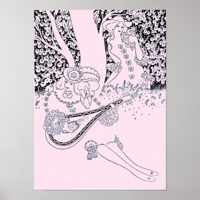 Póster ROMANCE el día de San Valentín, AMANTES ROMÁNTICOS (Frente)