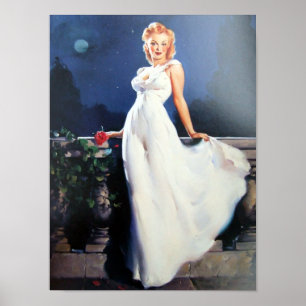 Póster Romance Pin Up