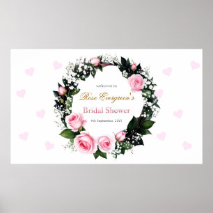 Póster Romance ruborizante: ducha de novia rosa