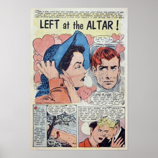 Póster Romance vintage (Frente)
