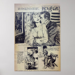 Póster Romance vintage