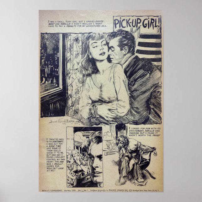 Póster Romance vintage (Frente)