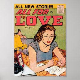 Póster Romance vintage