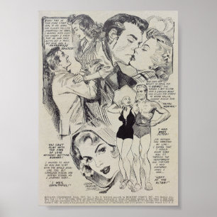 Póster Romance vintage