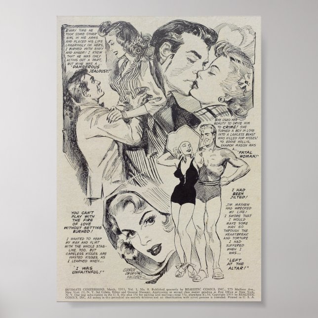 Póster Romance vintage (Frente)