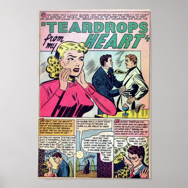 Póster Romance vintage (Frente)