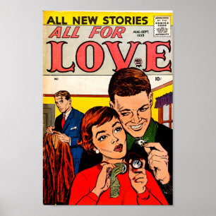 Póster Romance vintage