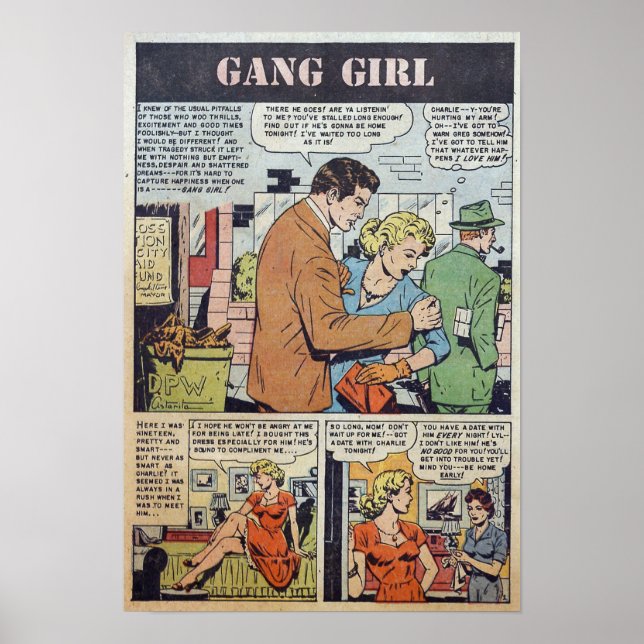 Póster Romance vintage (Frente)