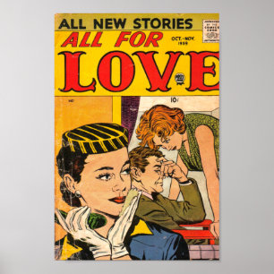 Póster Romance vintage
