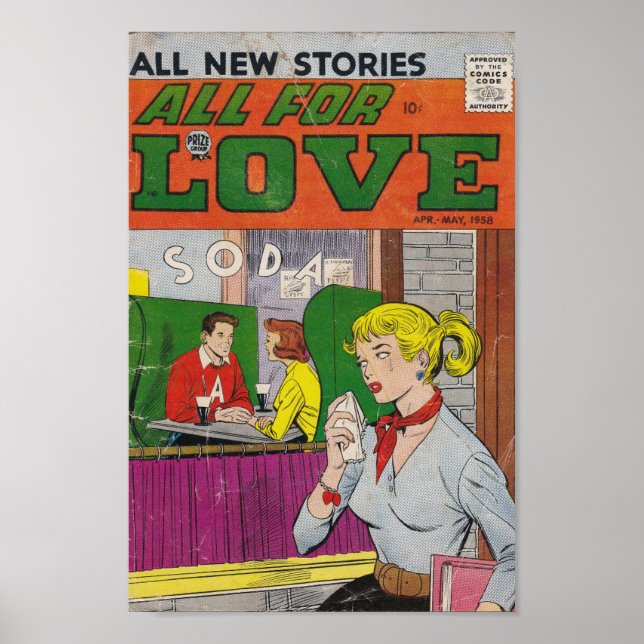 Póster Romance vintage (Frente)