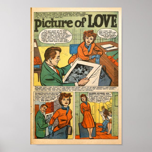Póster Romance vintage (Frente)