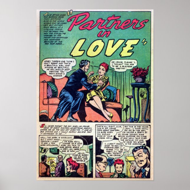 Póster Romance vintage (Frente)