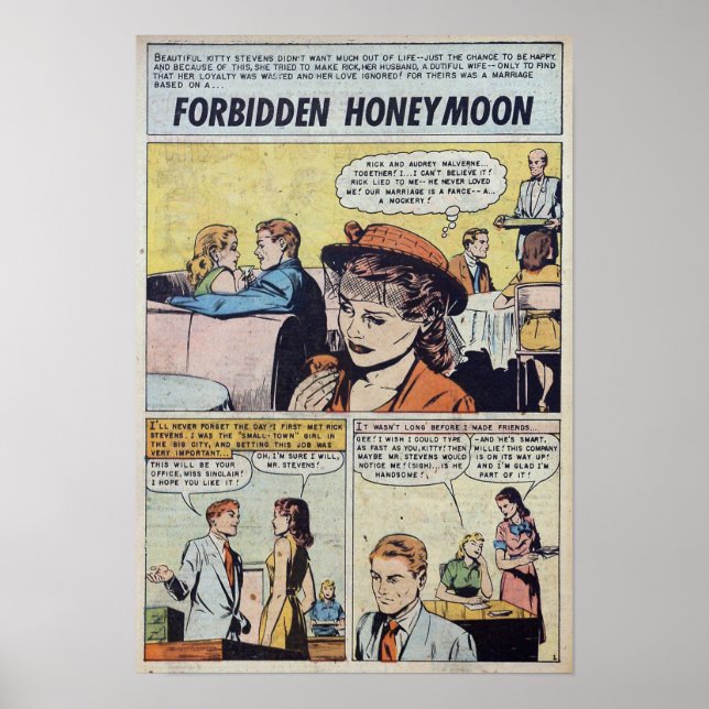 Póster Romance vintage (Frente)