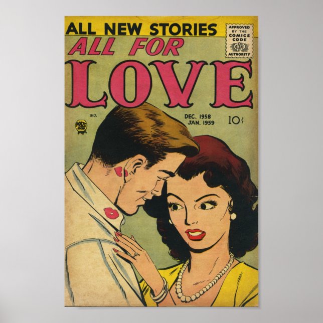 Póster Romance vintage (Frente)