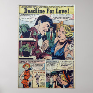 Póster Romance vintage