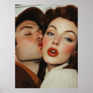Póster Romance vintage