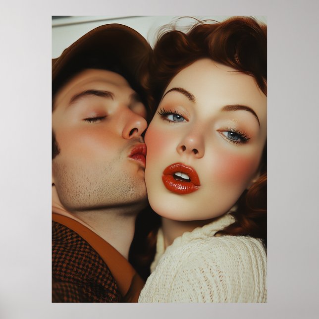 Póster Romance vintage (Frente)