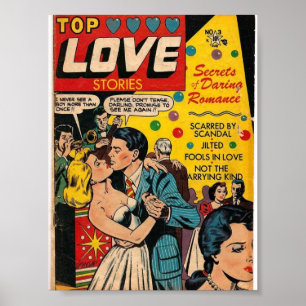 Póster Romance vintage