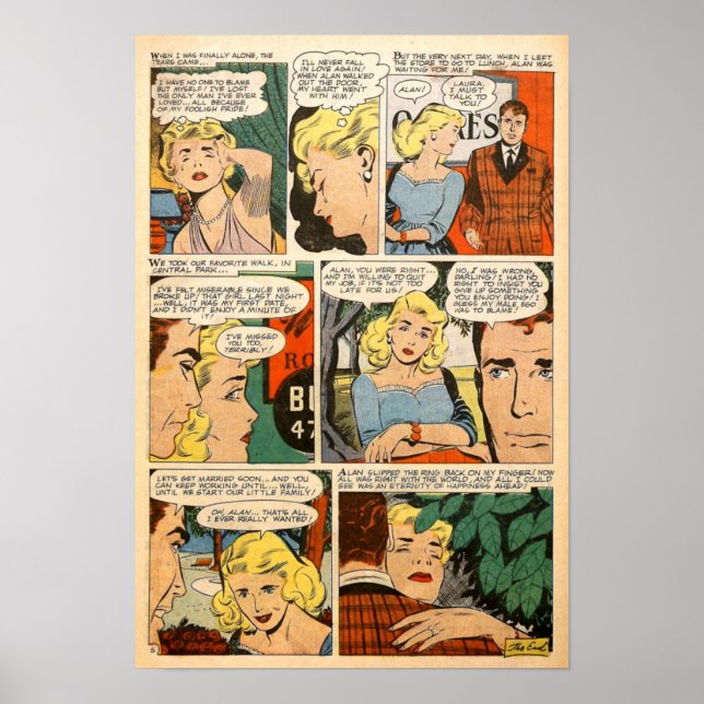 Póster Romance vintage (Frente)