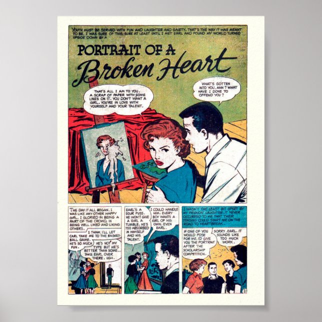 Póster Romance vintage (Frente)