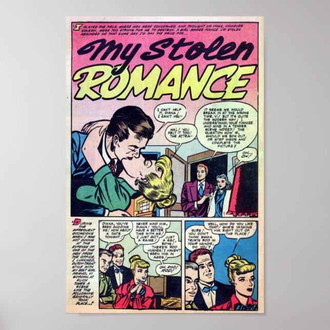 Póster Romance vintage (Frente)