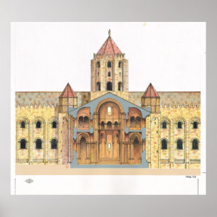 Póster Romanesque de Santiago de Compostela