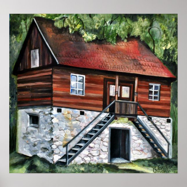 Póster Romania - Traditional Transylvanian House (Frente)