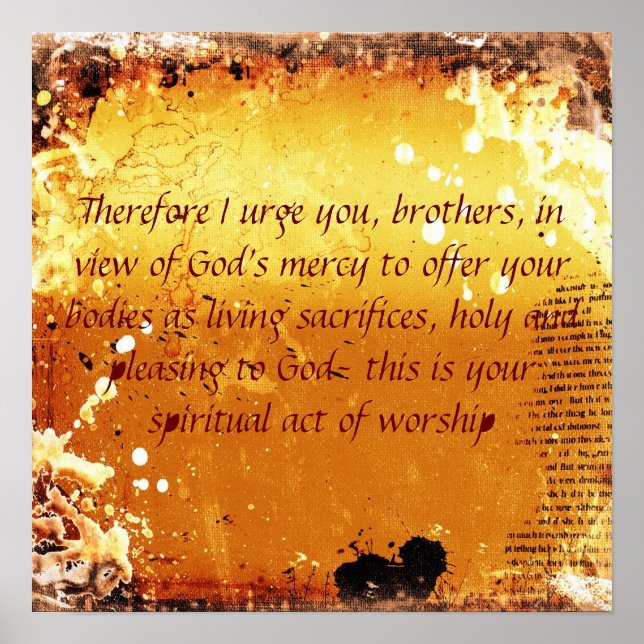 Póster Romanos 12:1 (Frente)