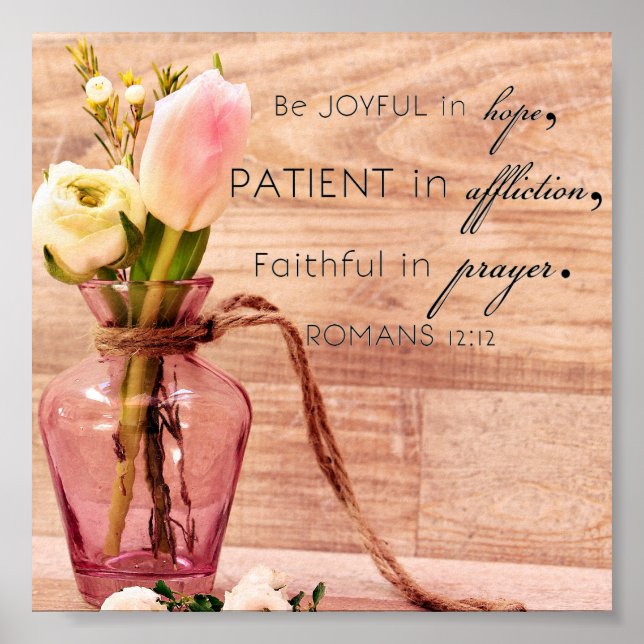 Póster Romanos 12:12 (Frente)