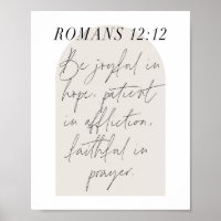 Romanos 12:12 Arco mínimo de Boho Beige