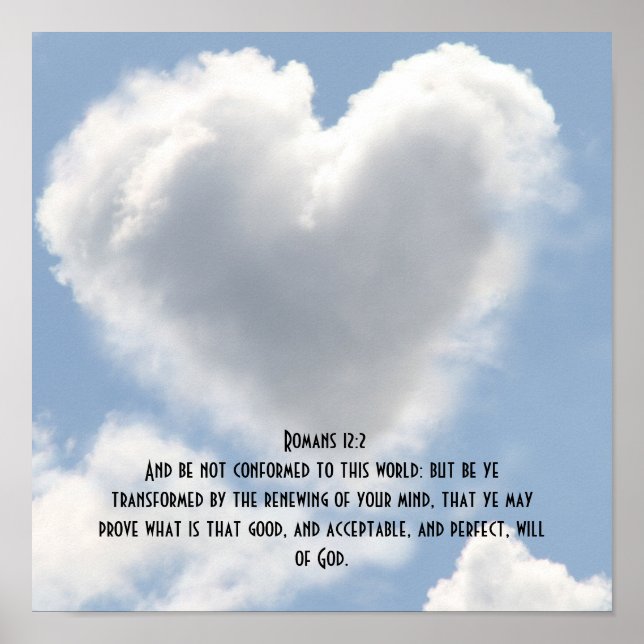 Póster Romanos 12:2 Bendición Inspirador-bíblica-versa (Frente)