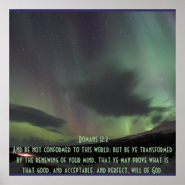 Póster Romanos 12:2 Bendición Inspirador-bíblica-versa (Frente)