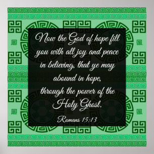 Póster Romanos 15:13 Poster