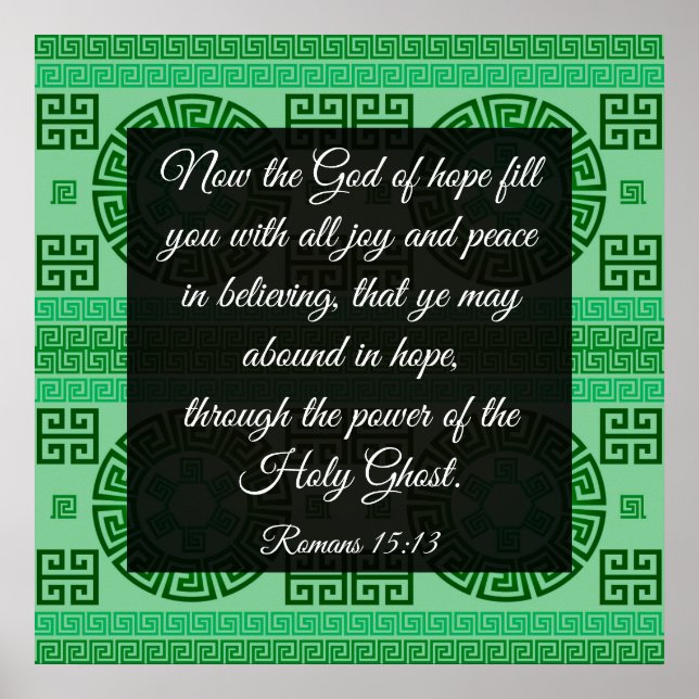 Póster Romanos 15:13 Poster (Frente)