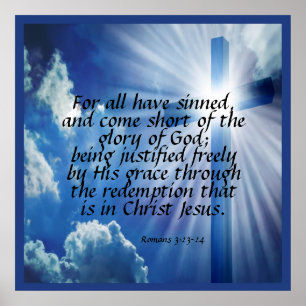 Póster Romanos 3:23-24