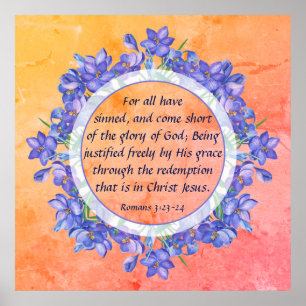Póster Romanos 3:23-24