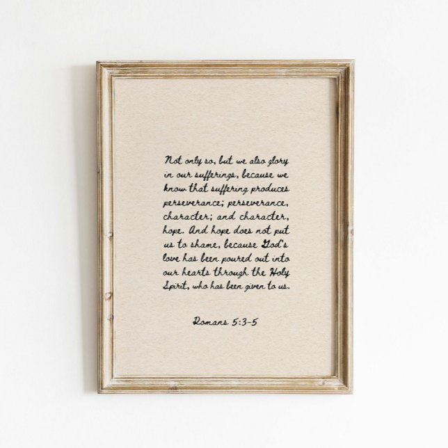 Póster Romanos 5:3-5 Versículo de la Biblia (Subido por el creador)