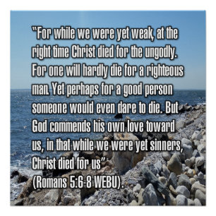 Póster Romanos 5:6-8 WEBU