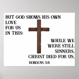 Póster Romanos 5:8 Cristo murió por nosotros Personalizad